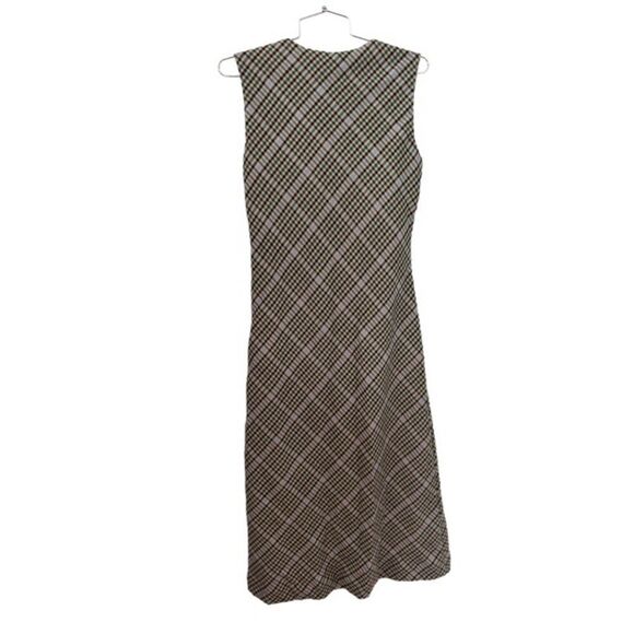 Brogger Audrey Plaid Ruched Midi Dress L - Picture 5 of 8